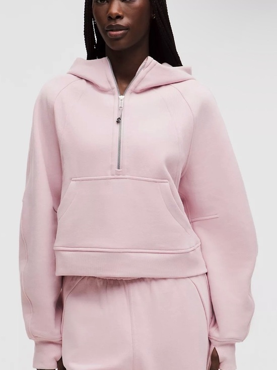 lululemon athletica Tops - lululemon athletica scuba oversized funnel neck  Half-Zip Hoodie porcelain pink